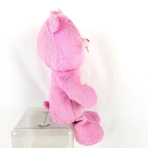 Care Bear Pink Rainbow Hasbro American Greetings Hearts 13 Inch Plush Toy GOOD - Picture 4 of 9